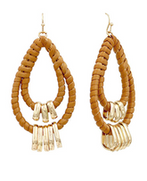 Rattan Teardrop Earring